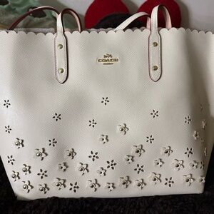 Coach Appliqué Flower Tote